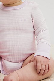 Organically Grown Cotton Long Sleeve Rib Bodysuit