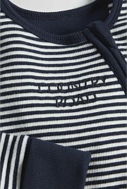 Organically Grown Cotton Stripe Rib Jumpsuit