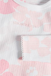 Organically Grown Cotton Blend Pointelle Frill Bodysuit