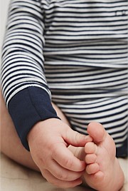 Organically Grown Cotton Long Sleeve Rib Bodysuit