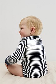 Organically Grown Cotton Long Sleeve Rib Bodysuit