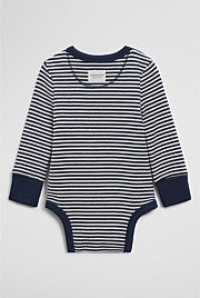 Organically Grown Cotton Long Sleeve Rib Bodysuit