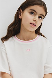 Australian Cotton Short Sleeve Crop Boxy T-Shirt