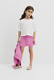 Australian Cotton Short Sleeve Crop Boxy T-Shirt