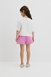 Australian Cotton Short Sleeve Crop Boxy T-Shirt
