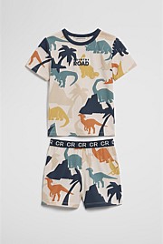 Australian Cotton Short Sleeve Dino Pyjama Set