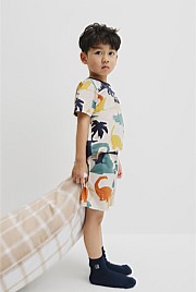 Australian Cotton Short Sleeve Dino Pyjama Set