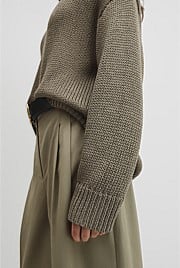 Organically Grown Cotton Tape Yarn Sweater
