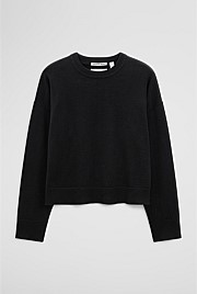 Cotton Linen Crew Neck Knit