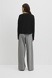 Cotton Linen Crew Neck Knit