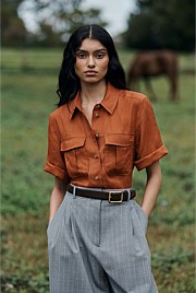 Ramie Utility Blouse