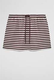 Australian Cotton Blend Stripe Jersey Skirt
