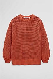 Longsleeve Relaxed Crochet Knit