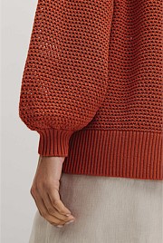 Longsleeve Relaxed Crochet Knit