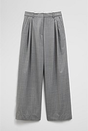 Wool Blend Tailored Pinstripe Pant