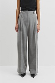 Wool Blend Tailored Pinstripe Pant