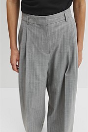Wool Blend Tailored Pinstripe Pant