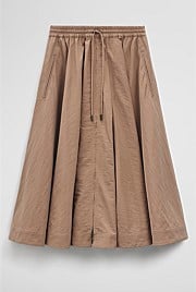 Parachute Midi Zip Skirt