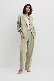 Wool Blend Wrap Blazer