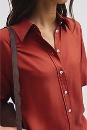 Short Sleeve Silk Shirt