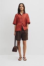 Short Sleeve Silk Shirt