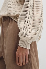 Longsleeve Relaxed Crochet Knit