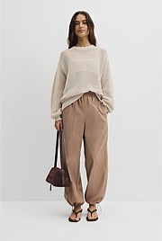 Longsleeve Relaxed Crochet Knit