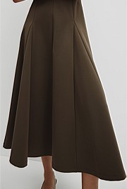 Panel Zip Neck Ponte Dress