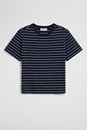 Stripe Textured Slub T-Shirt