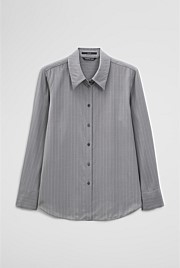 Pinstripe Silk Shirt