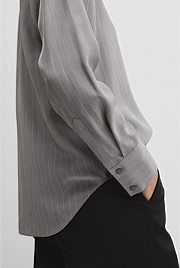 Pinstripe Silk Shirt
