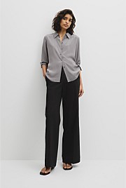 Pinstripe Silk Shirt