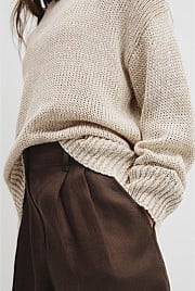 Organically Grown Cotton Tape Yarn Sweater
