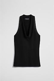 Wool V-Neck Drape Tank