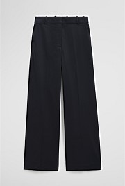 Cotton Sateen Wide Pant