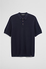 Short Sleeve Good Earth Cotton Pique Knit Polo