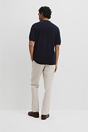 Short Sleeve Good Earth Cotton Pique Knit Polo