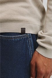 Australian Good Earth Cotton Pique Crew Neck Knit