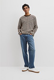 Australian Cotton Long Sleeve Stripe T-Shirt