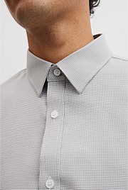Slim Micro Houndstooth Travel Shirt