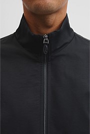 Cotton Nylon Funnel Neck Jacket