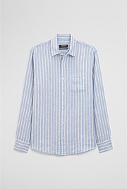 Regular Fit Linen Stripe Shirt