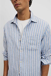 Regular Fit Linen Stripe Shirt