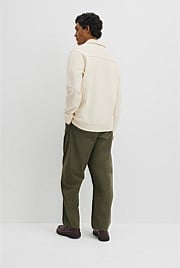 Australian Cotton Long Sleeve Folded Collar Sweat