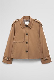 Crop Swing Trench Jacket