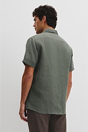 Regular Fit Short Sleeve Linen Shirt