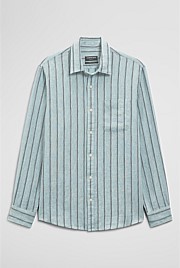 Regular Fit Linen Stripe Shirt