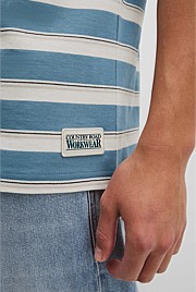 Australian Cotton Stripe Workwear T-Shirt