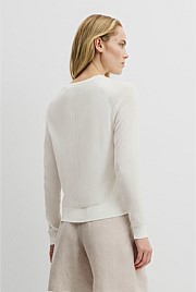 Pointelle Detail Cardigan