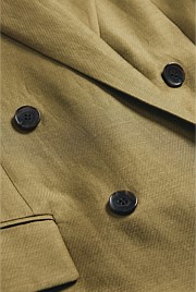 Linen Blend Double Breasted Blazer